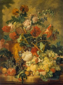 Jan van Huysum Painting - Flowers and Fruit Jan van Huysum